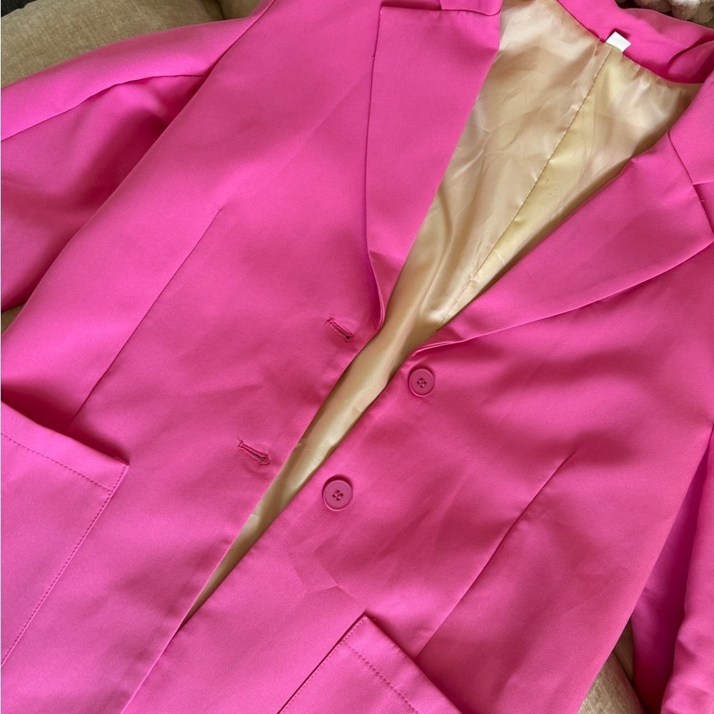Women's Neon Pink Blazer - Picture 2 of 5
